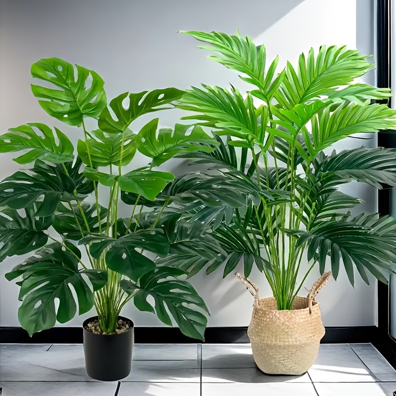 Monstera Adansonii - Plantes de palmier artificielles vertes à